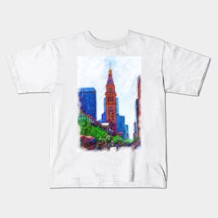 D&F Tower On The Denver 16th Street Mall Kids T-Shirt